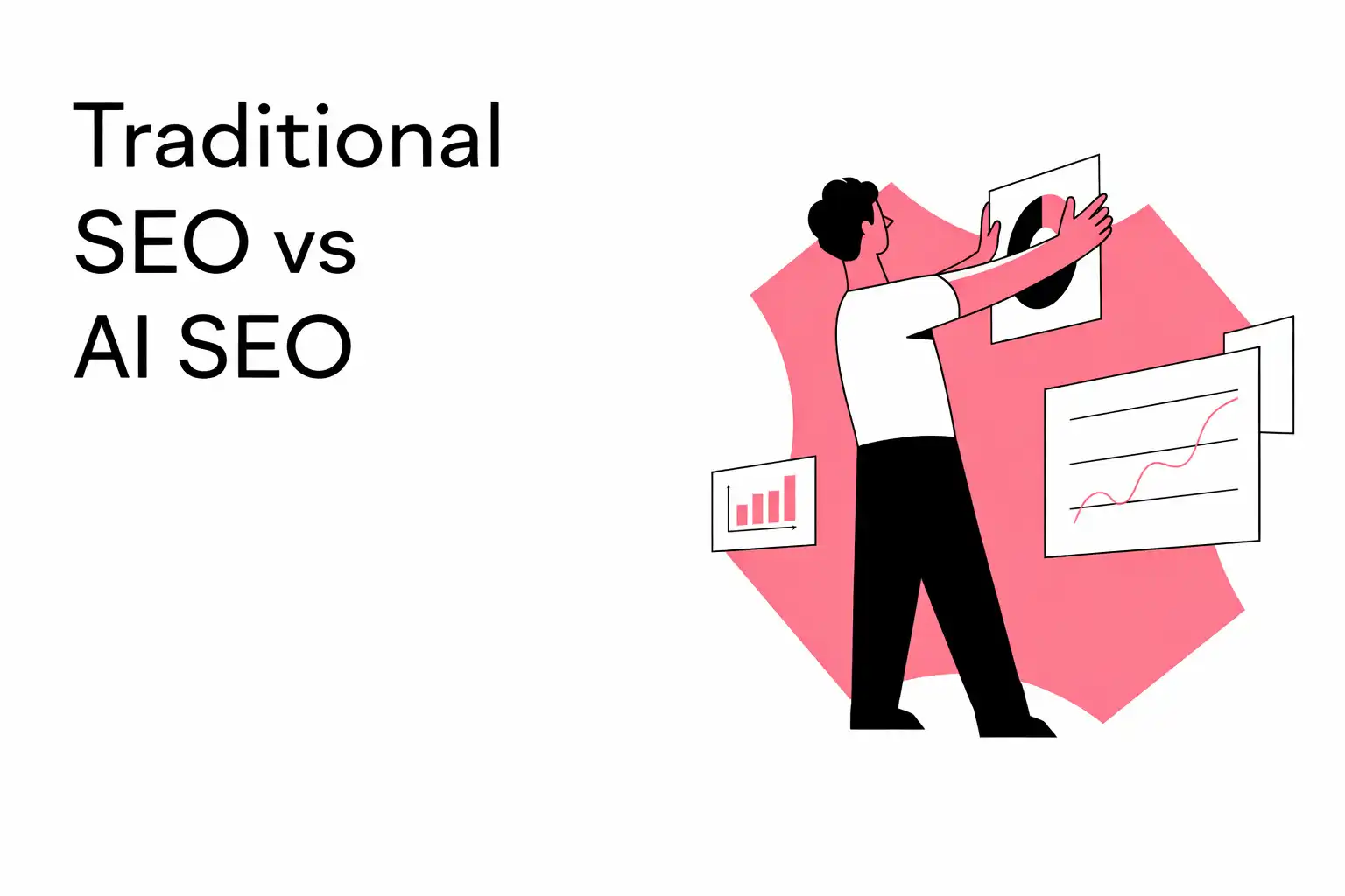 digital marketer analyzing performance charts and SEO growth metrics using modern strategies