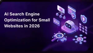 Illustration about AI search engine optimization for small websites in 2026-hackandgrow