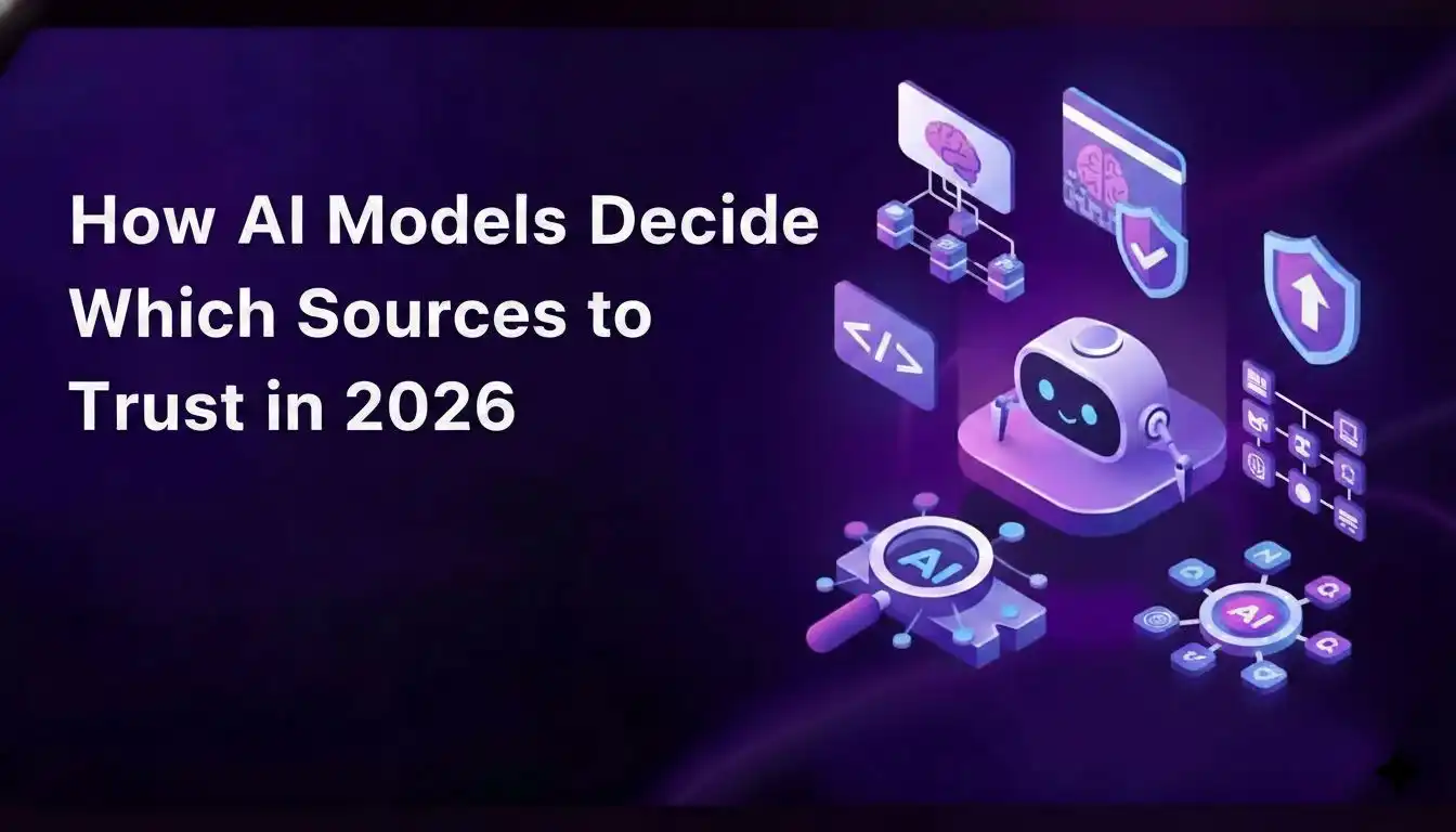 Illustration explaining how AI models decide which sources to trust-hackandgrow