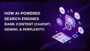 Illustration explaining how ai-powered search engines rank content across platforms