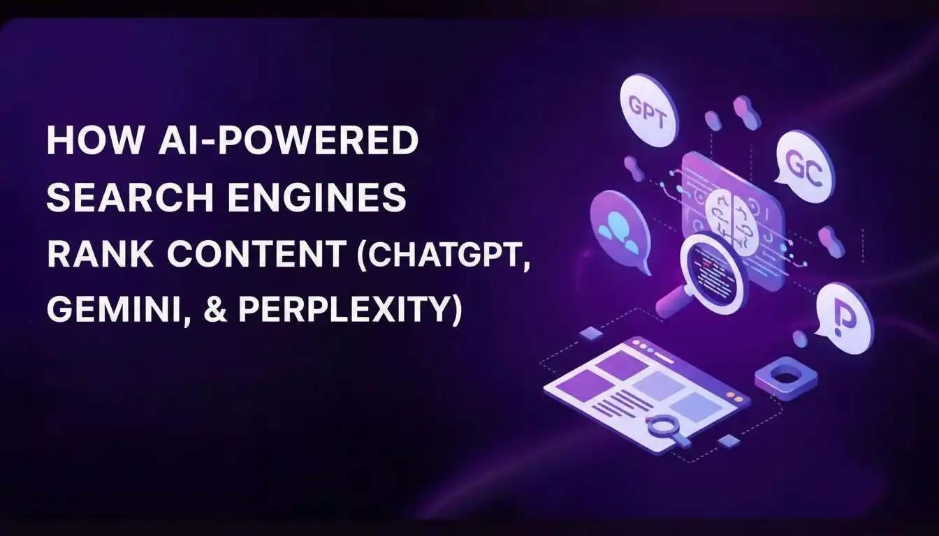 Illustration explaining how ai-powered search engines rank content across platforms