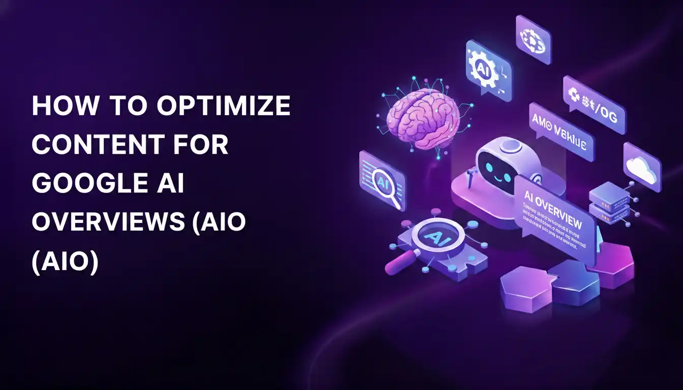 Illustration showing how to optimize content for Google AI Overviews