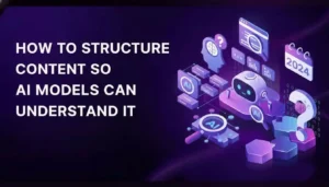 Illustration explaining how to structure content so AI models can understand it-hackandgrow