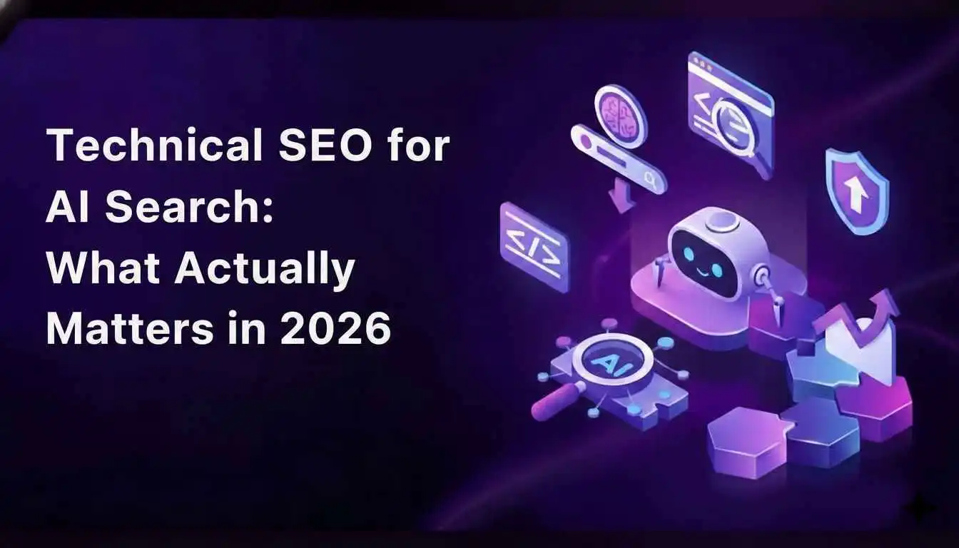 Illustration about technical SEO for AI search in 2026-hackandgrow