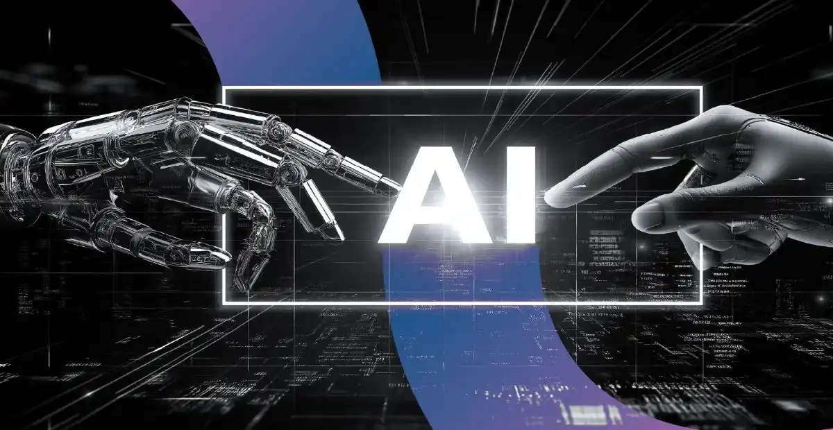 Artificial intelligence and human interaction concept for AI research paper writing and academic research