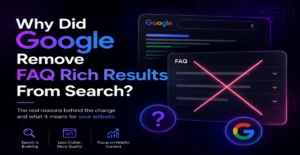 Why Google removed FAQ rich results from search and what it means for website SEO and schema markup