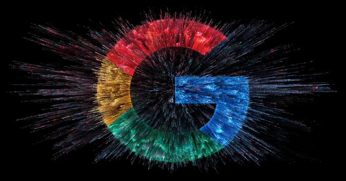 Google core update concept visual with colorful logo explosion representing search algorithm changes explained by Hack and Grow