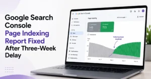 Google Search Console page indexing report fixed after a three-week delay with updated indexing data